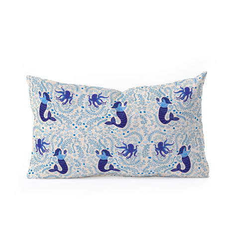 Hello Sayang Ocean Creatures Oblong Throw Pillow