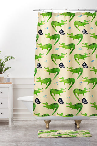 Hello Sayang Oh Snap Shower Curtain And Mat