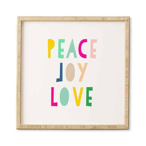 Hello Sayang Peace Joy Love Framed Wall Art