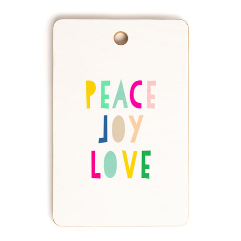Hello Sayang Peace Joy Love Cutting Board Rectangle