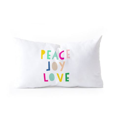 Hello Sayang Peace Joy Love Oblong Throw Pillow