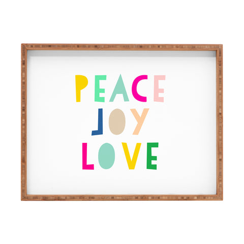 Hello Sayang Peace Joy Love Rectangular Tray
