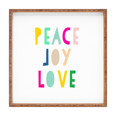 Hello Sayang Peace Joy Love Square Tray