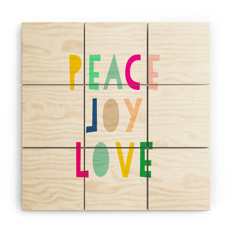 Hello Sayang Peace Joy Love Wood Wall Mural