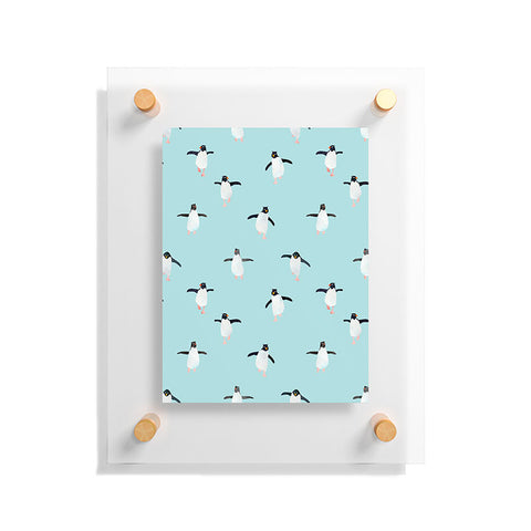 Hello Sayang Penguin Parade Floating Acrylic Print