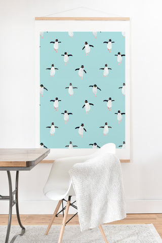Hello Sayang Penguin Parade Art Print And Hanger