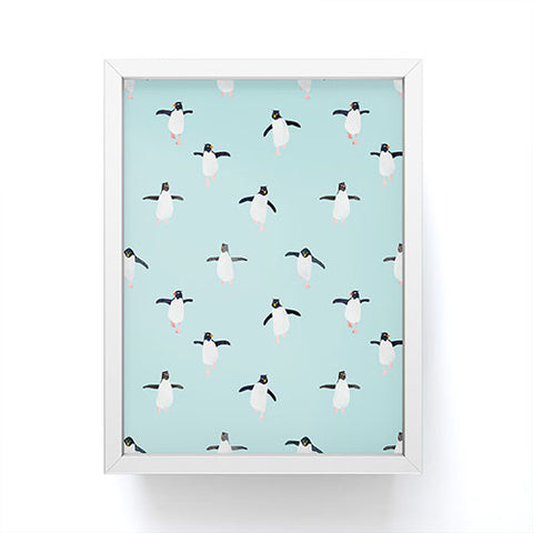 Hello Sayang Penguin Parade Framed Mini Art Print