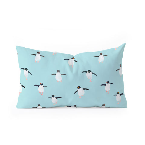 Hello Sayang Penguin Parade Oblong Throw Pillow