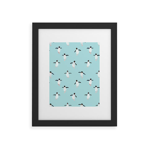Hello Sayang Penguin Parade Framed Art Print