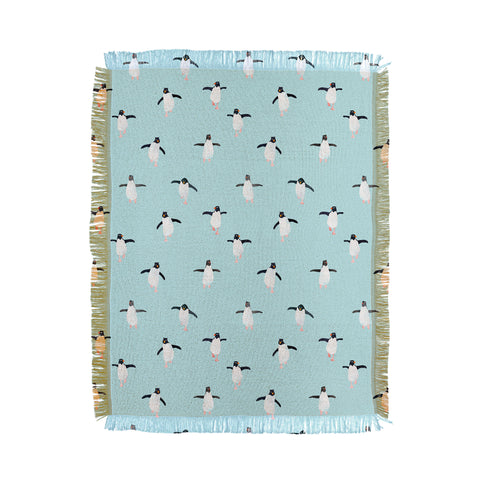 Hello Sayang Penguin Parade Throw Blanket