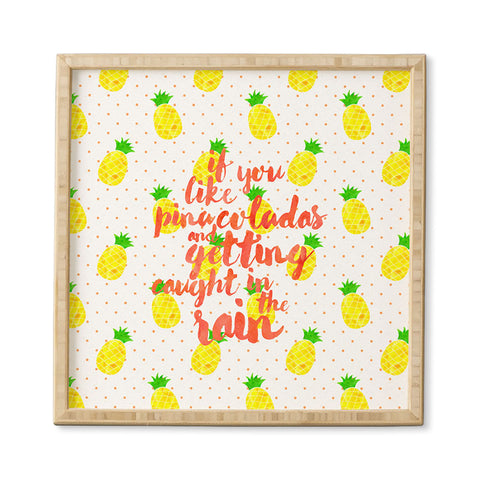 Hello Sayang Pineapple Pina Coladas Framed Wall Art