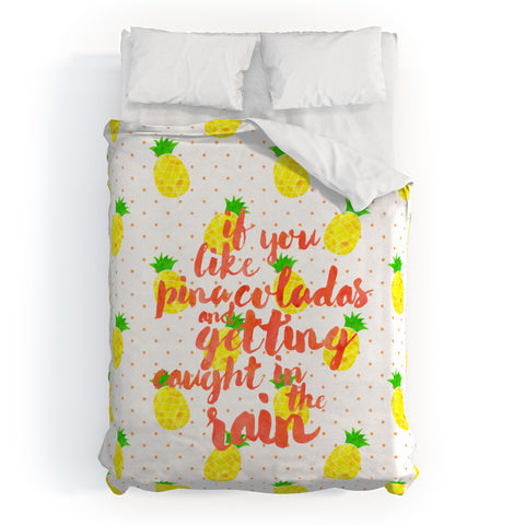 Hello Sayang Pineapple Pina Coladas Duvet Cover
