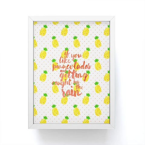 Hello Sayang Pineapple Pina Coladas Framed Mini Art Print