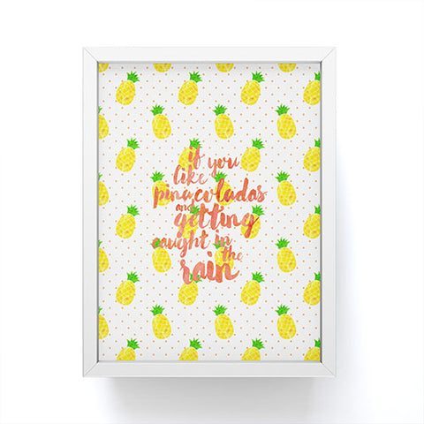 Hello Sayang Pineapple Pina Coladas Framed Mini Art Print