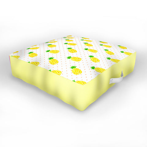 Hello Sayang Pineapple Pina Coladas Outdoor Floor Cushion