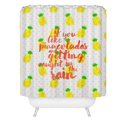 Hello Sayang Pineapple Pina Coladas Shower Curtain