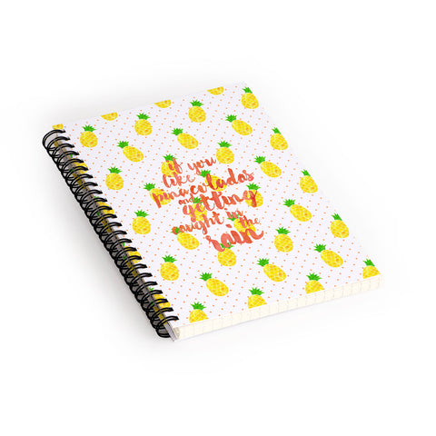 Hello Sayang Pineapple Pina Coladas Spiral Notebook