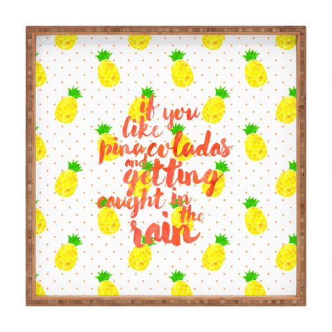 Hello Sayang Pineapple Pina Coladas Square Tray