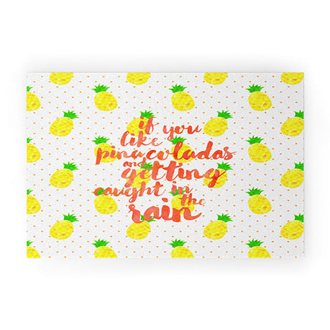 Hello Sayang Pineapple Pina Coladas Welcome Mat