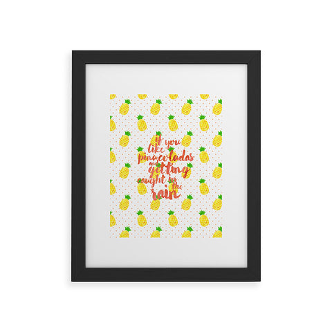 Hello Sayang Pineapple Pina Coladas Framed Art Print