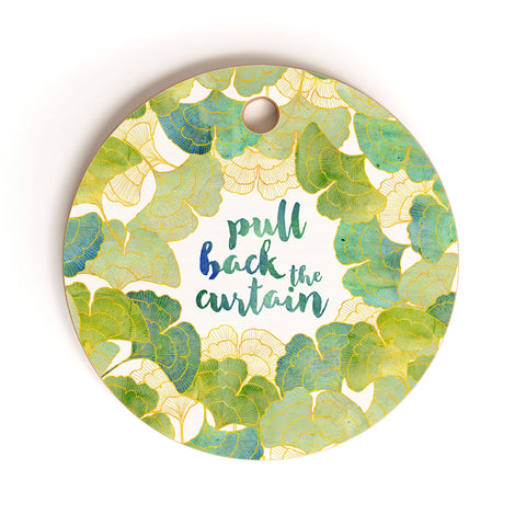 Hello Sayang Pull Back The Curtain Cutting Board Round