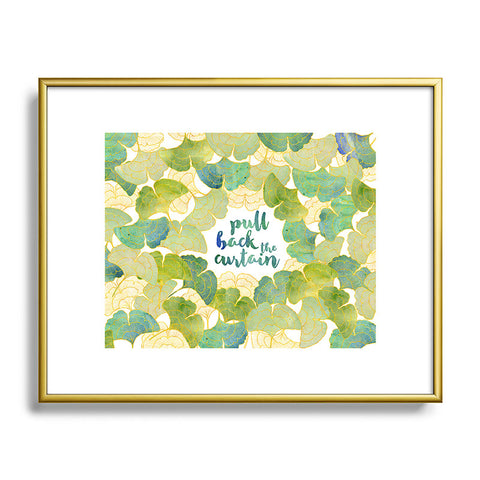 Hello Sayang Pull Back The Curtain Metal Framed Art Print