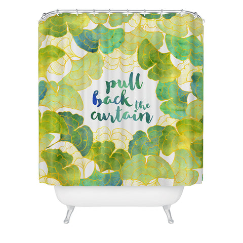 Hello Sayang Pull Back The Curtain Shower Curtain