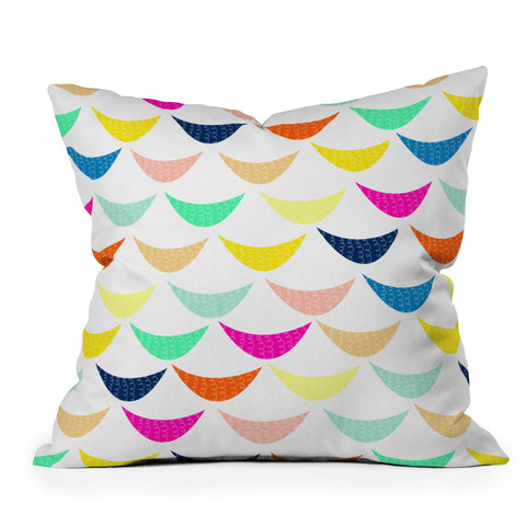 Hello Sayang Rainbow Fish Throw Pillow