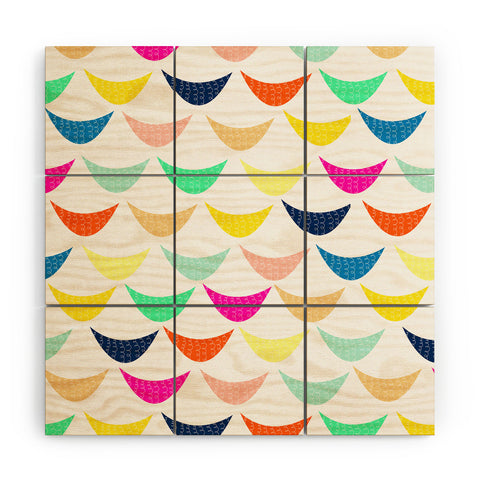 Hello Sayang Rainbow Fish Wood Wall Mural