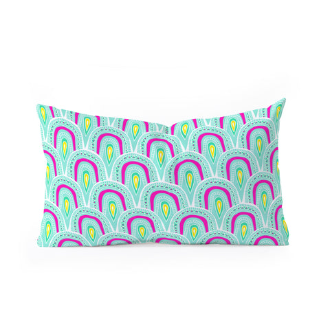 Hello Sayang Sea Foam Oblong Throw Pillow
