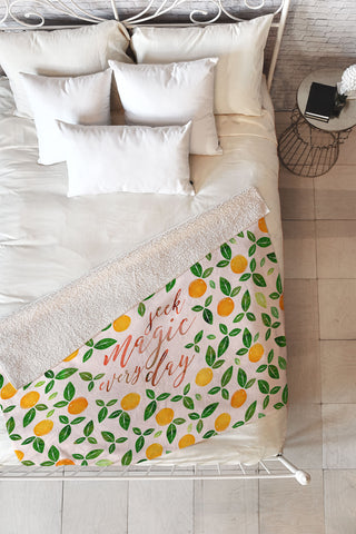 Hello Sayang Seek Magic Every Day Fleece Throw Blanket