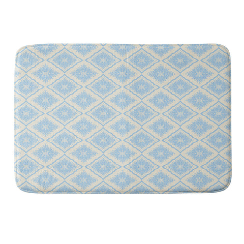 Hello Sayang Snow Flakes Icy Blue Memory Foam Bath Mat