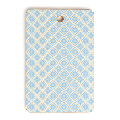 Hello Sayang Snow Flakes Icy Blue Cutting Board Rectangle