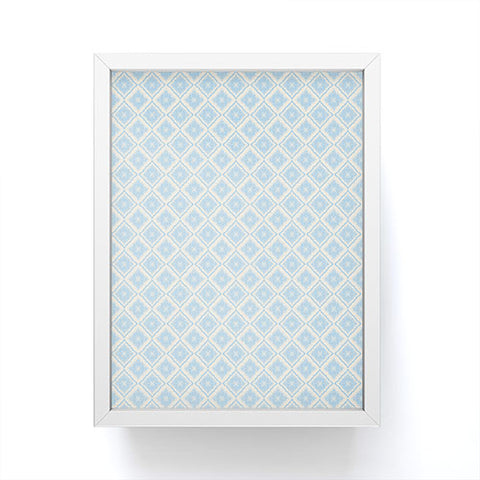 Hello Sayang Snow Flakes Icy Blue Framed Mini Art Print