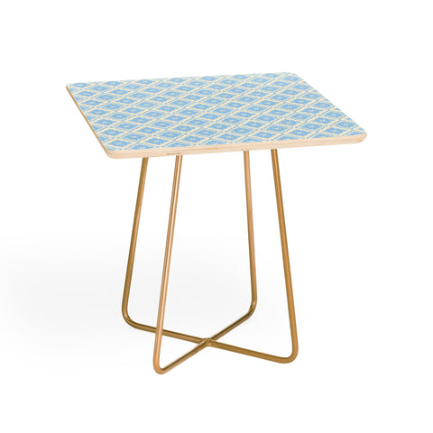 Hello Sayang Snow Flakes Icy Blue Side Table