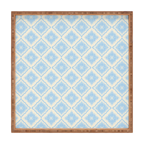 Hello Sayang Snow Flakes Icy Blue Square Tray