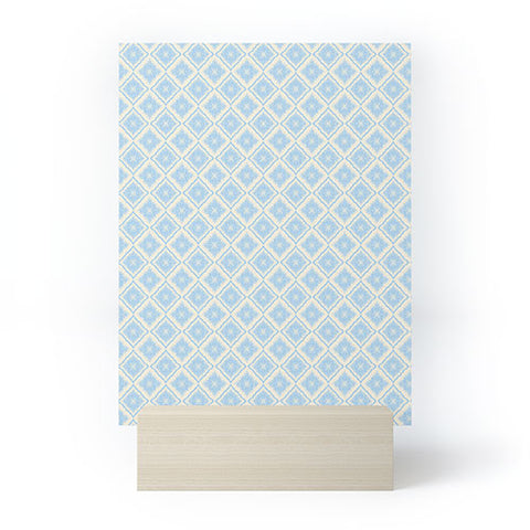 Hello Sayang Snow Flakes Icy Blue Mini Art Print