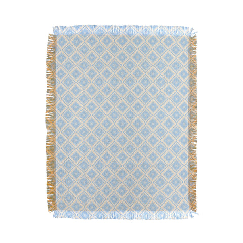 Hello Sayang Snow Flakes Icy Blue Throw Blanket