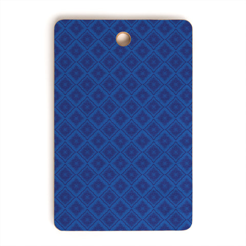 Hello Sayang Snow Flakes Midnight Blue Cutting Board Rectangle