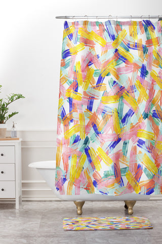 Hello Sayang Sparklers Shower Curtain And Mat