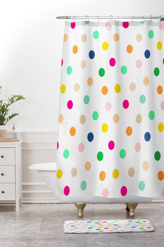 Hello Sayang Spotty Dot Shower Curtain And Mat