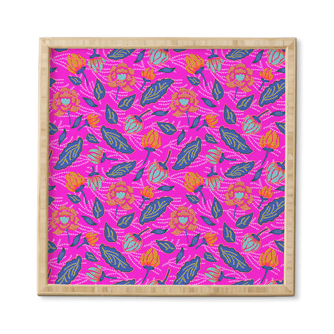 Hello Sayang Summer Batik Fuchsia Framed Wall Art
