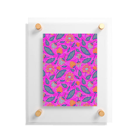 Hello Sayang Summer Batik Fuchsia Floating Acrylic Print