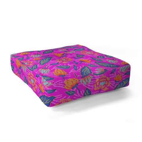 Hello Sayang Summer Batik Fuchsia Floor Pillow Square