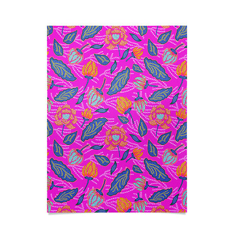 Hello Sayang Summer Batik Fuchsia Poster