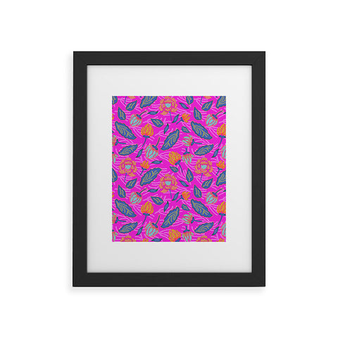 Hello Sayang Summer Batik Fuchsia Framed Art Print