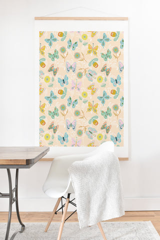 Hello Sayang Summer Butterflies Art Print And Hanger