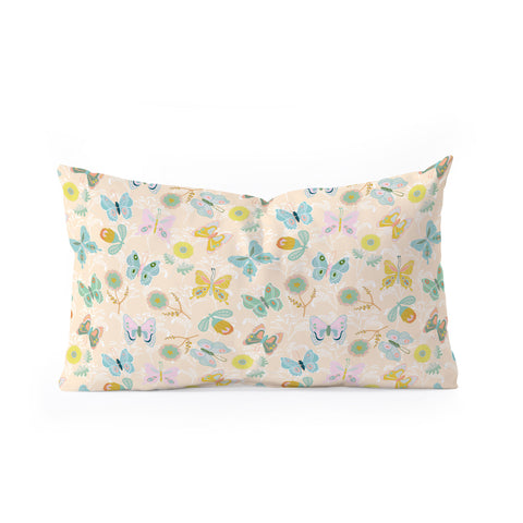 Hello Sayang Summer Butterflies Oblong Throw Pillow