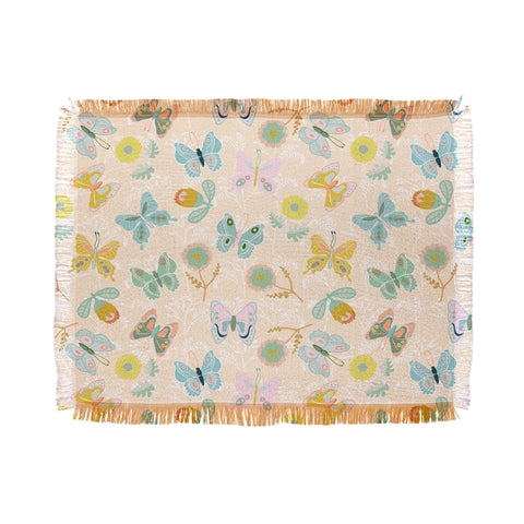 Hello Sayang Summer Butterflies Throw Blanket