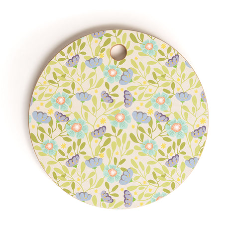 Hello Sayang Summer Daisies Cutting Board Round
